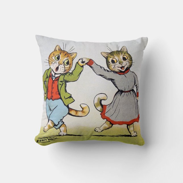 Lovers of cats, Louis Wain Cushion (Front)