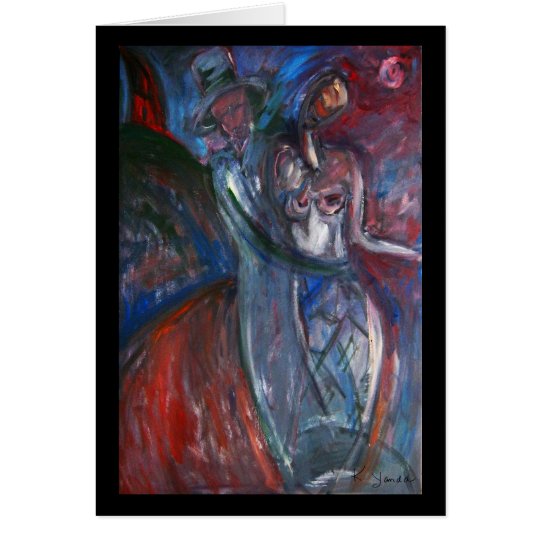 Lovers of the Night - Original Art Greeting Card