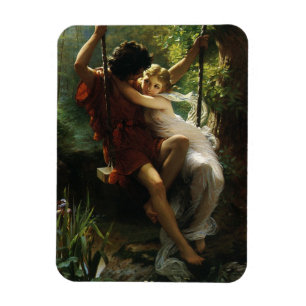 Lovers on a Swing. Spring by Pierre Auguste Cot Magnet