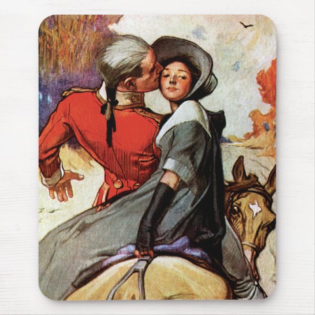 Lovers on Horseback Mouse Mat (Front)