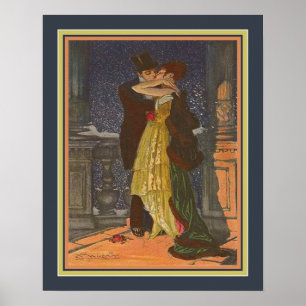 "Lovers on the Balcony"  by Achille Mauzan Poster