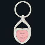 Lovers Pink Parchment Key Ring<br><div class="desc">The perfect boyfriend/girlfriend keychain to show your love for each other. Featuring a pink parchment background, use the templates to customise your name in burgundy. Feel free to replace background with a photo or add a filter to the existing graphic. Personalise font however your wish. Place your order for this...</div>