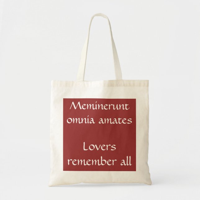 Lovers remember all - Latin quote Tote Bag (Front)