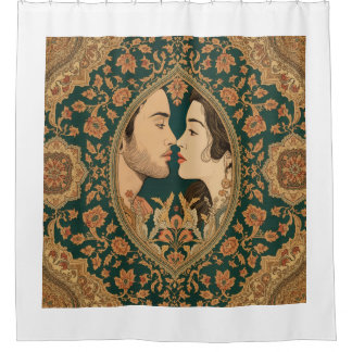 Lovers – Romantic Persian Inspired Couple Art Shower Curtain