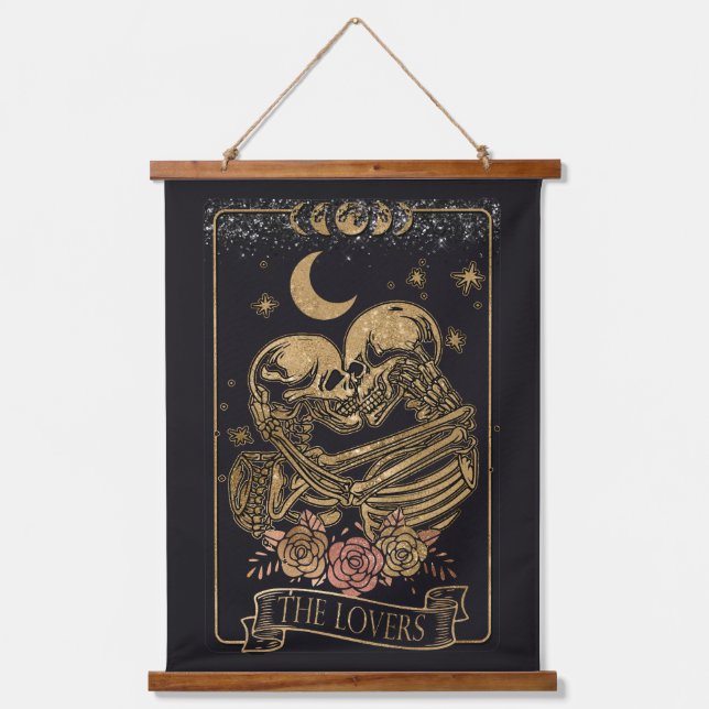 Lovers Tarot Card Hanging Tapestry (Front)