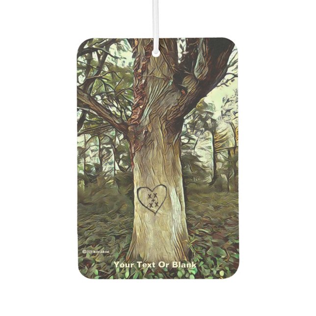 Lovers' Tree Acrylic Print Car Air Freshener (Front)