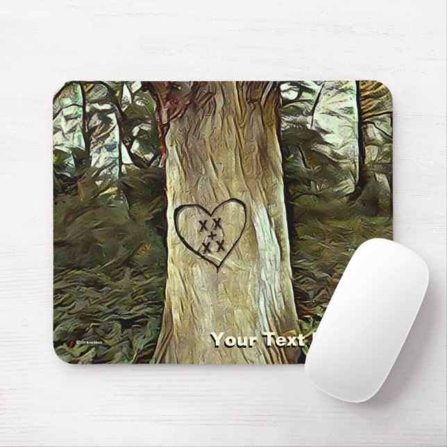 Lovers' Tree Mouse Mat (With Mouse)