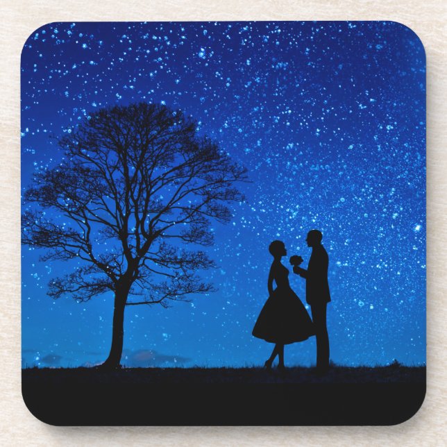 Lovers under a full moon         coaster (Front)