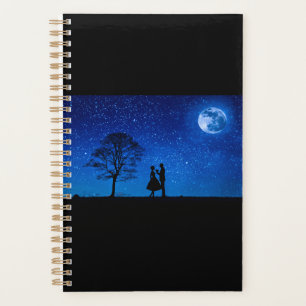 Lovers under a full moon planner