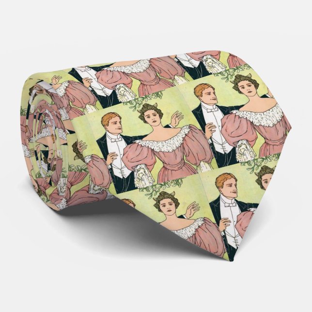 Lovers under the Mistletoe Tie (Rolled)