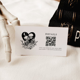 Lovers Until Death Skeletons & Roses Details Enclosure Card