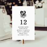 Lovers Until Death Skeletons & Roses Table Number<br><div class="desc">This gothic style suite features two lovers that are joined together until death. Roses accent this elegant yet unique design!</div>