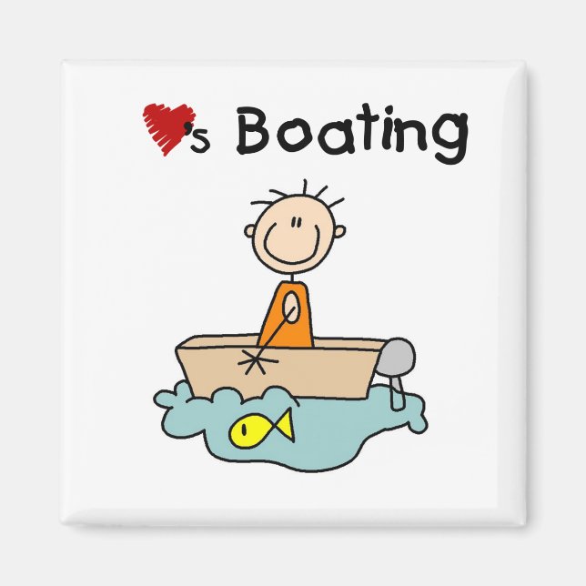 Loves Boating Magnet (Front)