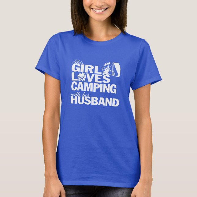 LOVES CAMPING WITH HER HUSBAND T-Shirt (Front)