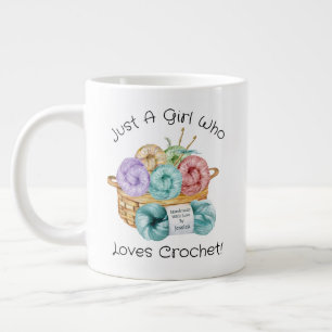 Loves Crochet Personalised Giant Coffee Mug