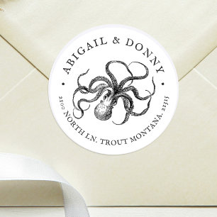 Love's Embrace   Return Address Classic Round Sticker