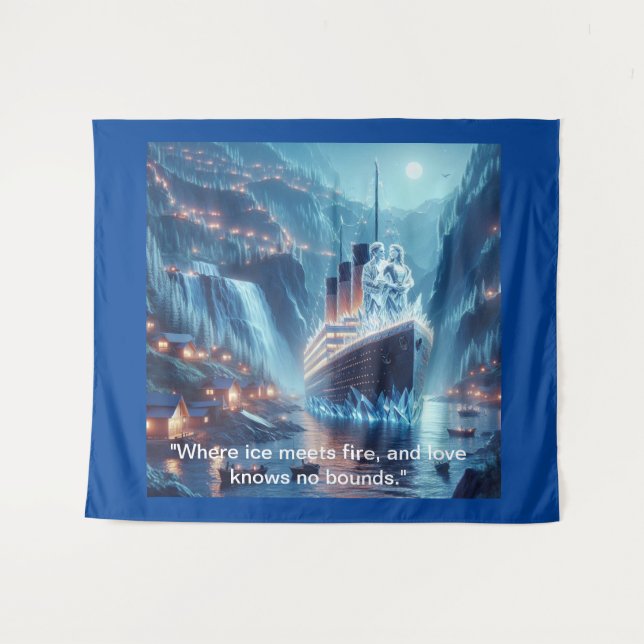  Love's Eternal Voyage" Tapestry (Front (Horizontal))