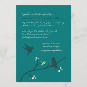 Love's Flight {Peacock} Invitations