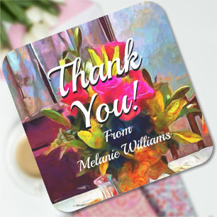 Love's Flowers PM0001 Square Sticker