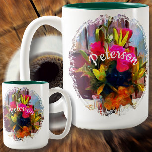 Love's Flowers PM0001 Two-Tone Coffee Mug