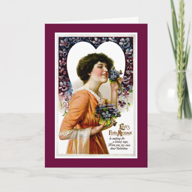 Love's Fond Message Holiday Card (Front)