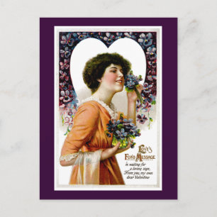 Love's Fond Message Holiday Postcard