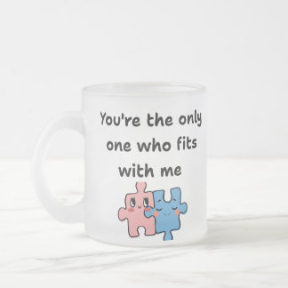 Loves Frosted Glass Coffee Mug