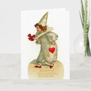 Love's Greetings - vintage valentine card
