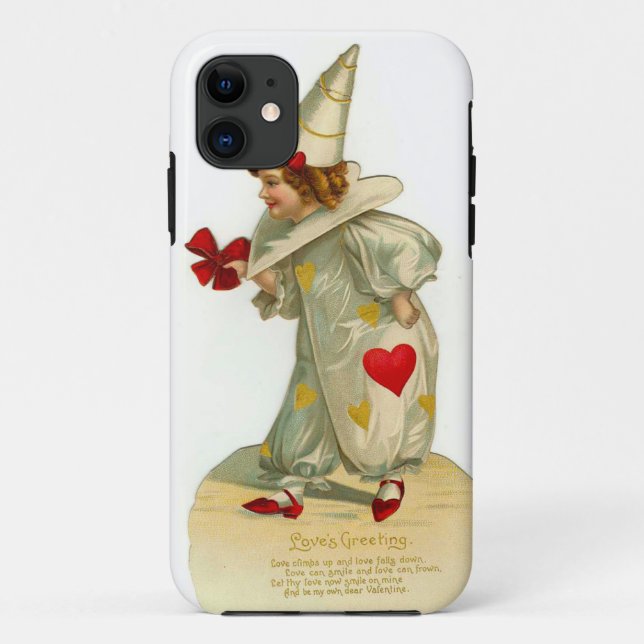 Love's Greetings - vintage valentine iphone case (Back)