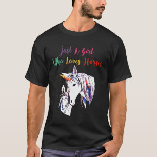 Loves Horses Horse Colourful Riding T-Shirt