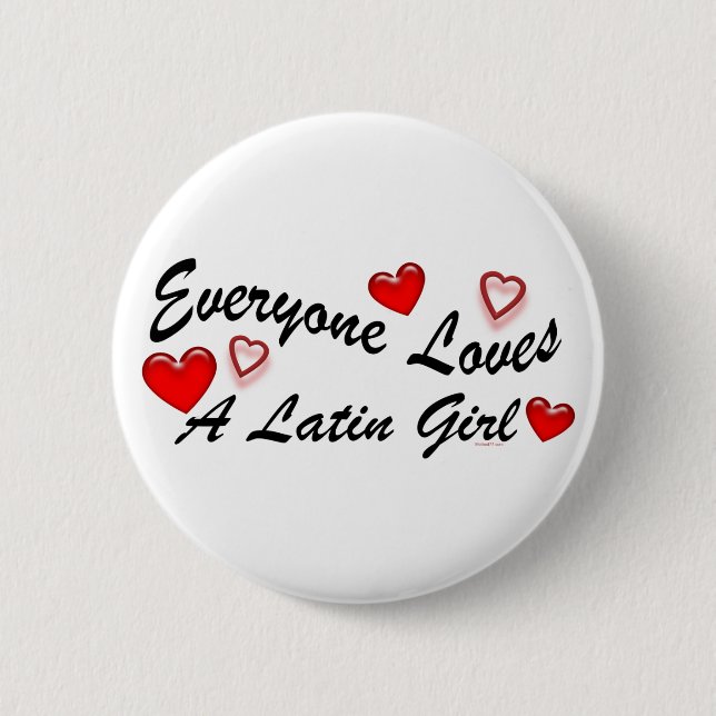 Loves Latin Girl Button (Front)