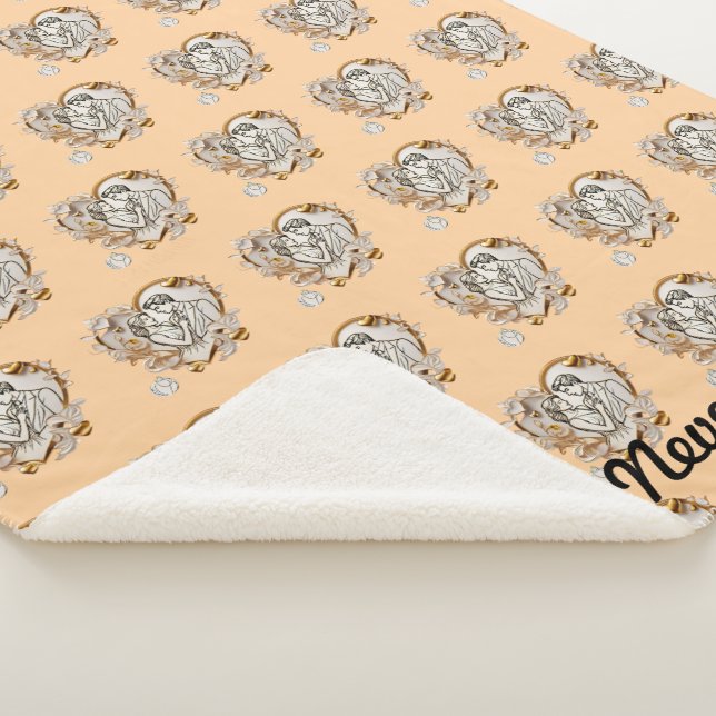 "Love's Morning Light" Sherpa Blanket (3/4)