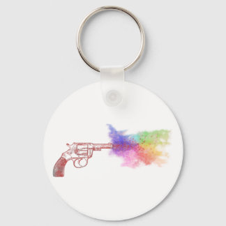 love's smokin' gun : rainbow : key ring