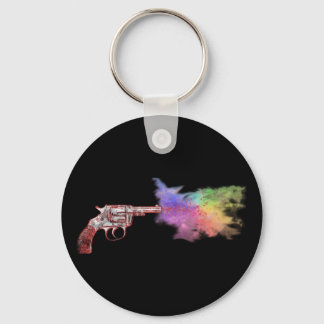 love's smokin' gun : rainbow : key ring