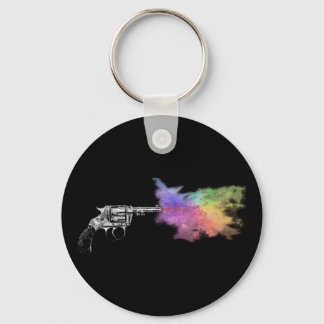 love's smokin' gun : rainbow : key ring