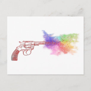 love's smokin' gun : rainbow : postcard