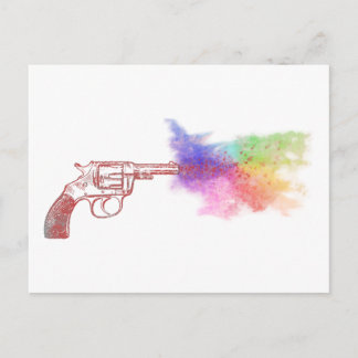 love's smokin' gun : rainbow : postcard