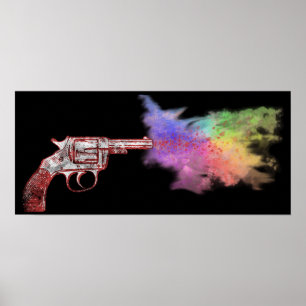 love's smokin' gun : rainbow : poster