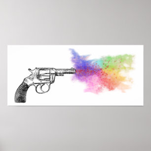 love's smokin' gun : rainbow : poster