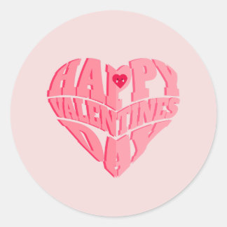 Love's Symphony: A Valentine's Day Celebration Classic Round Sticker