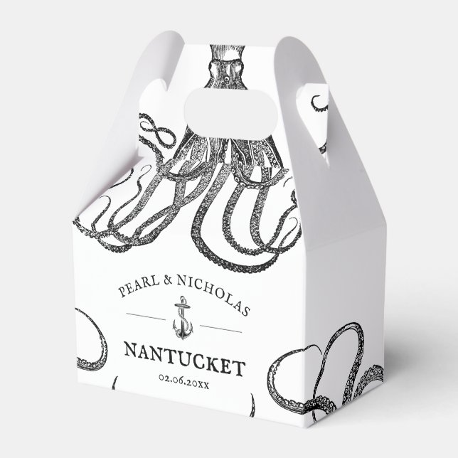 Love's Tentacles | Octopus Themed Beach Favour Box (Front Side)