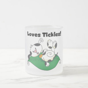 Loves Tickles T-shirts and Gifts Frosted Glass Coffee Mug
