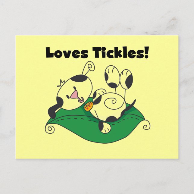Loves Tickles T-shirts and Gifts Postcard (Front)