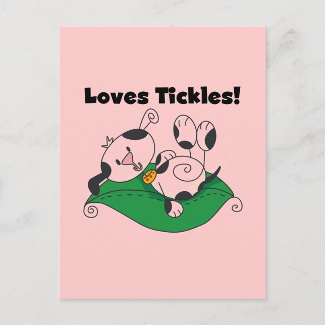 Loves Tickles T-shirts and Gifts Postcard (Front)