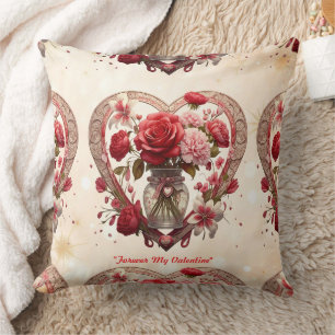 "Love's Timeless Blooms" Cushion