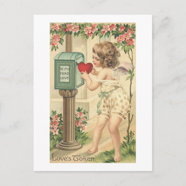Loves Token Heart Delivery Postcard (Front)