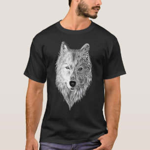 Loves Wolves wolf Face T-Shirt
