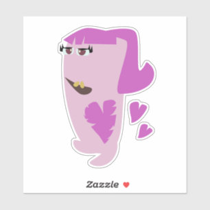 Lovesick Girl Teen Monster Cartoon  Illustration
