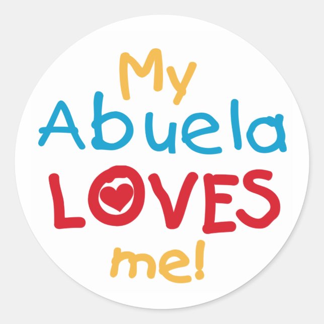 LOVESMEabuela Classic Round Sticker (Front)