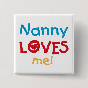 LOVESMEnanny 15 Cm Square Badge